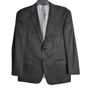 Harold Powell Black 100% Cashmere Soft Classic Blazer Sport Jacket Mens 43R